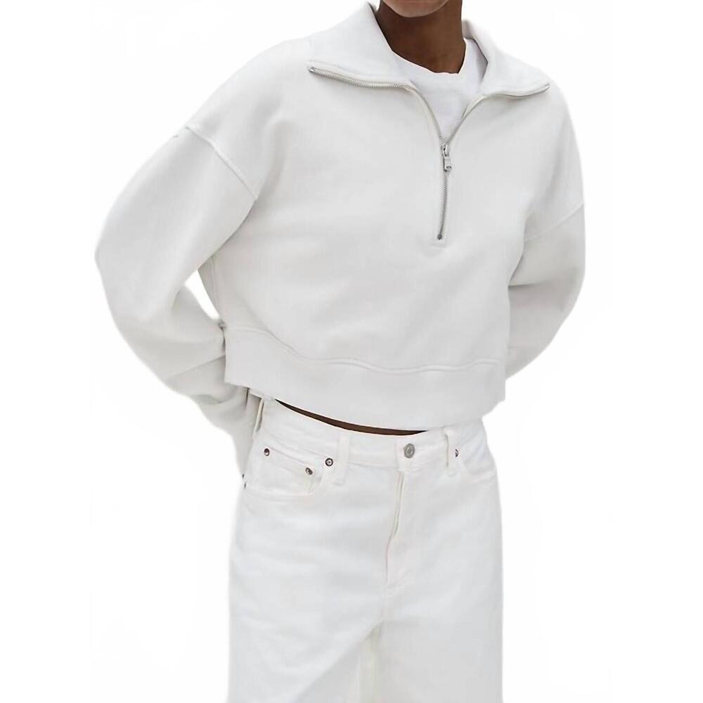 NEW AGOLDE bethan quarter zip sweatshirt in wired - Picture 5 of 5